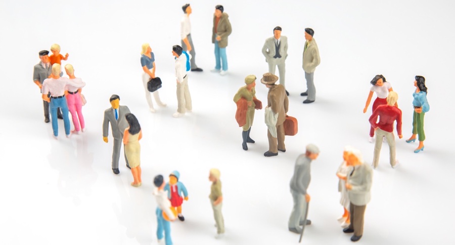 人と社会のつながりを表すイメージ